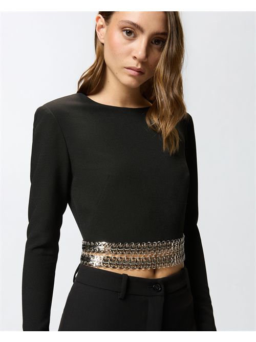 Top a maniche lunghe con decorazioni in metallo PINKO PINKO | 105955-A2YHZ99