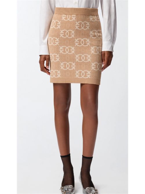 Minigonna in maglia con logo Love Birds Bang Bang Pinko PINKO | 106040-A2YD-C4Z