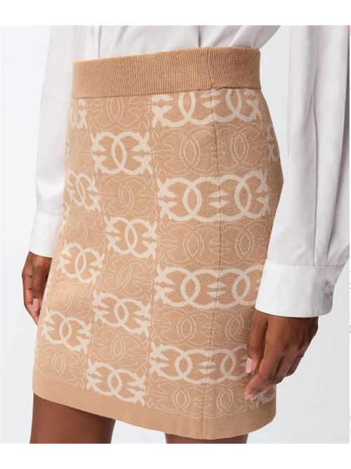 Minigonna in maglia con logo Love Birds Bang Bang Pinko PINKO | 106040-A2YD-C4Z