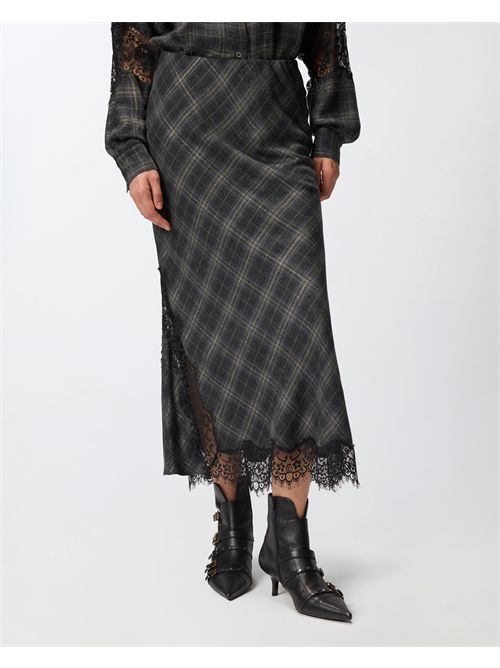 Gonna lunga a quadri con pizzo PINKO PINKO | 106100-A30DIK1