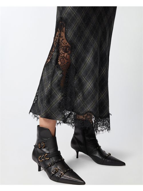 Gonna lunga a quadri con pizzo PINKO PINKO | 106100-A30DIK1