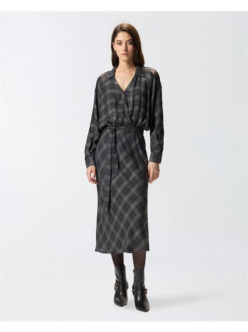 Vestito lungo a quadri con pizzo PINKO PINKO | 106101-A30DIK1
