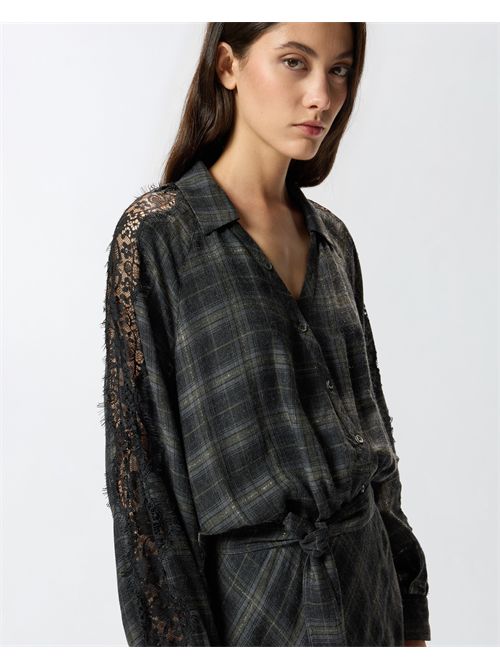 Vestito lungo a quadri con pizzo PINKO PINKO | 106101-A30DIK1