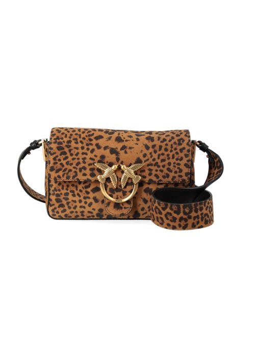 Borsa Love Bag One Slouchy Mini in suede leopardato Pinko PINKO | 106244-A32A-M35Q