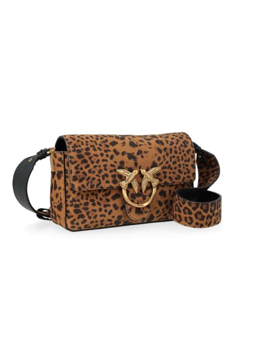 Borsa Love Bag One Slouchy Mini in suede leopardato Pinko PINKO | 106244-A32A-M35Q