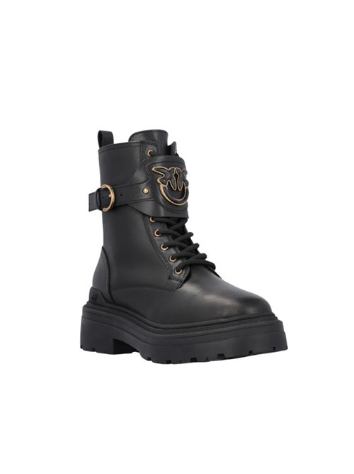 Anfibio in pelle con cinturino logato davanti Mia 07 Pinko PINKO | SD0147-P001Z99