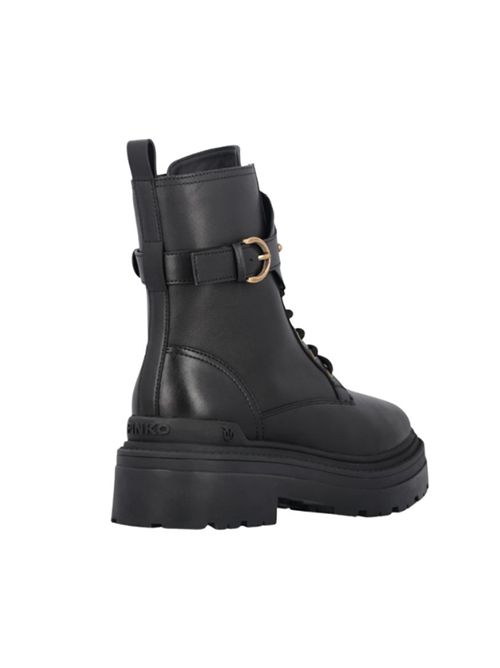 Anfibio in pelle con cinturino logato davanti Mia 07 Pinko PINKO | SD0147-P001Z99