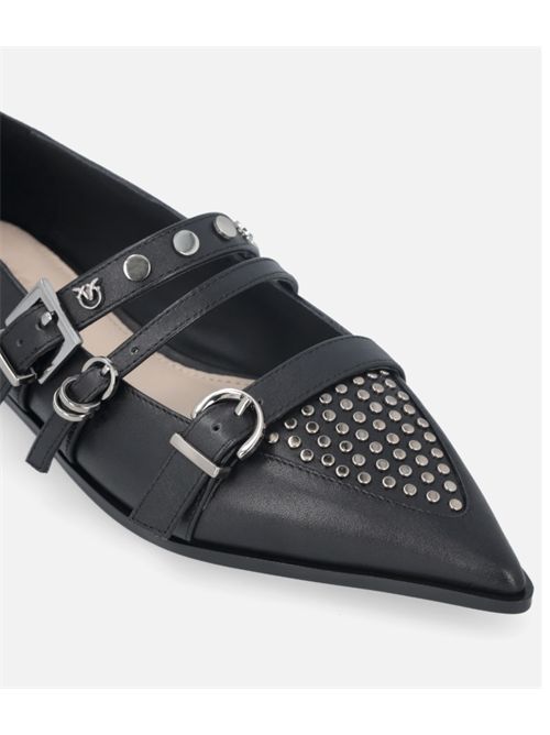 Ballerina a punta in pelle con borchie Zulema 02 Pinko PINKO | SD0371-P001Z99