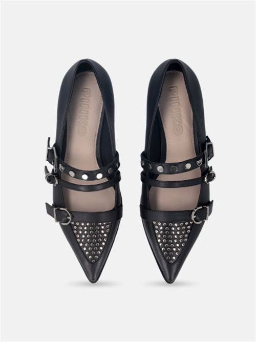 Ballerina a punta in pelle con borchie Zulema 02 Pinko PINKO | SD0371-P001Z99