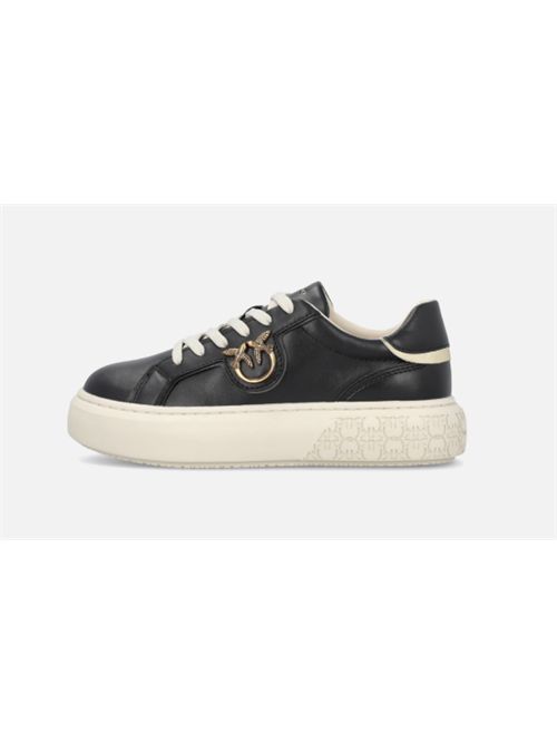 Sneakers flatform con suola alta e logo in metallo Yoko 01 Pinko PINKO | SS0003-P014ZI8