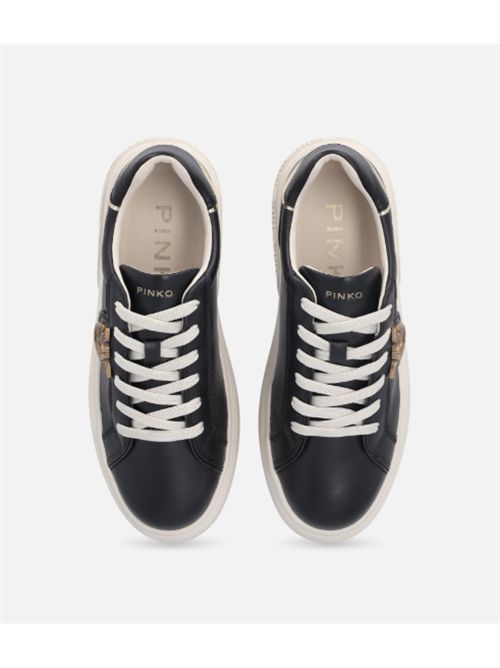 Sneakers flatform con suola alta e logo in metallo Yoko 01 Pinko PINKO | SS0003-P014ZI8