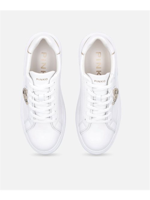 Sneakers flatform con suola alta e logo in metallo Yoko 01 Pinko PINKO | SS0003-P014ZIA