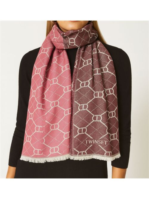 Stola jacquard bicolore con frange Twinset TWINSET | 252TA421005609