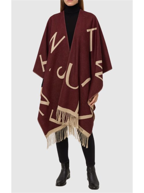 Poncho bordeaux con frange Twinset TWINSET | 252TA422005609