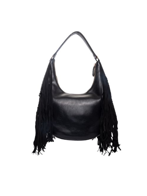 Borsa Hobo con frange e logo Oval-T Twinset TWINSET | 252TB712100006