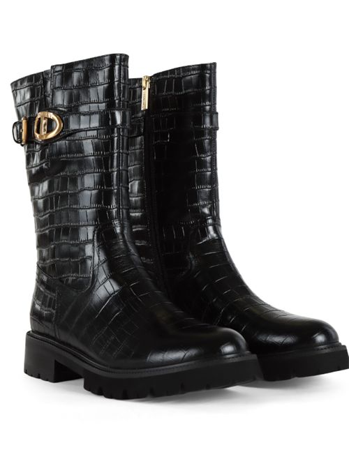 Biker in pelle con placca logo laterale Twinset TWINSET | 252TCP19800006