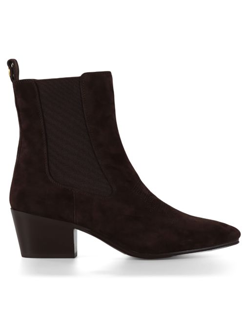 Stivaletto in suede con ricamo frontale Twinset TWINSET | 252TGT17011054