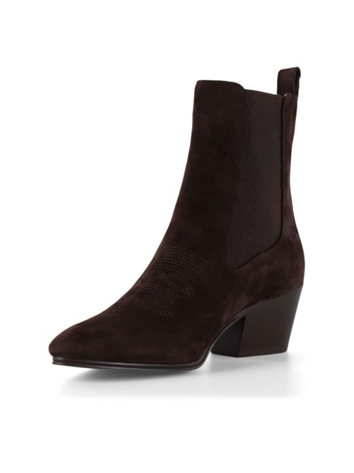 Stivaletto in suede con ricamo frontale Twinset TWINSET | 252TGT17011054