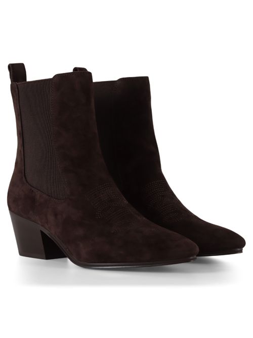 Stivaletto in suede con ricamo frontale Twinset TWINSET | 252TGT17011054
