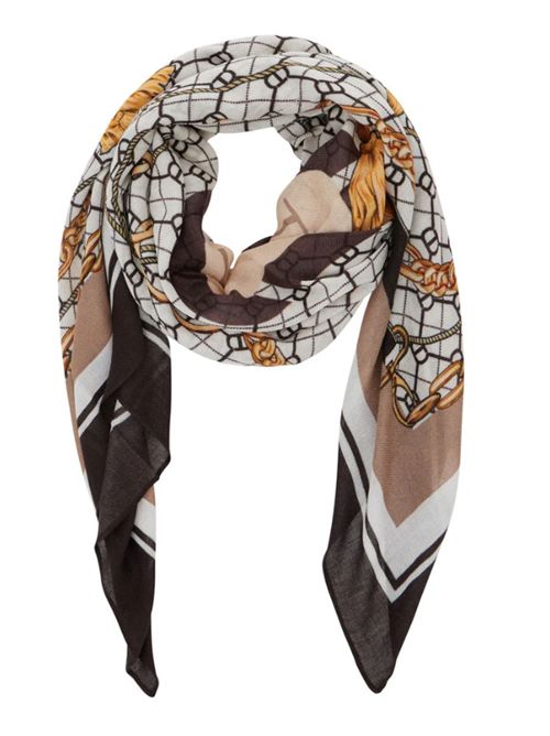 Sciarpa con motivo geometrico a catena in viscosa Twinset TWINSET | 252TO515012916