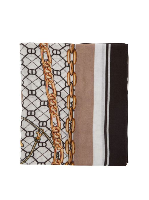 Sciarpa con motivo geometrico a catena in viscosa Twinset TWINSET | 252TO515012916