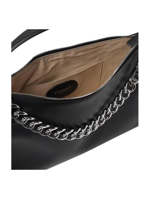 TRACOLLA GRANDE IN PELLE C/MANICO IN CATENA LOGO TWINSET TWINSET | 999TB701012694
