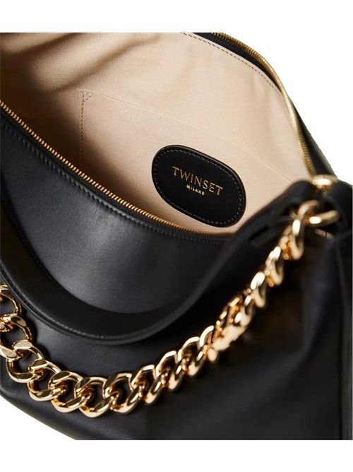 TRACOLLA GRANDE IN PELLE C/MANICO IN CATENA LOGO TWINSET TWINSET | 999TB701012695